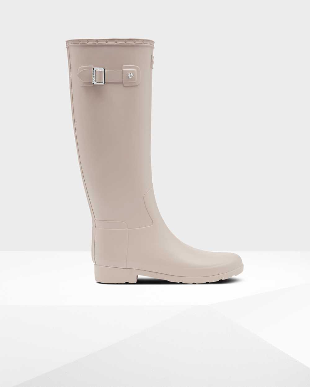 Hunter Refined Slim Fit Tall Women's Rain Boots NZ-91840L Grey